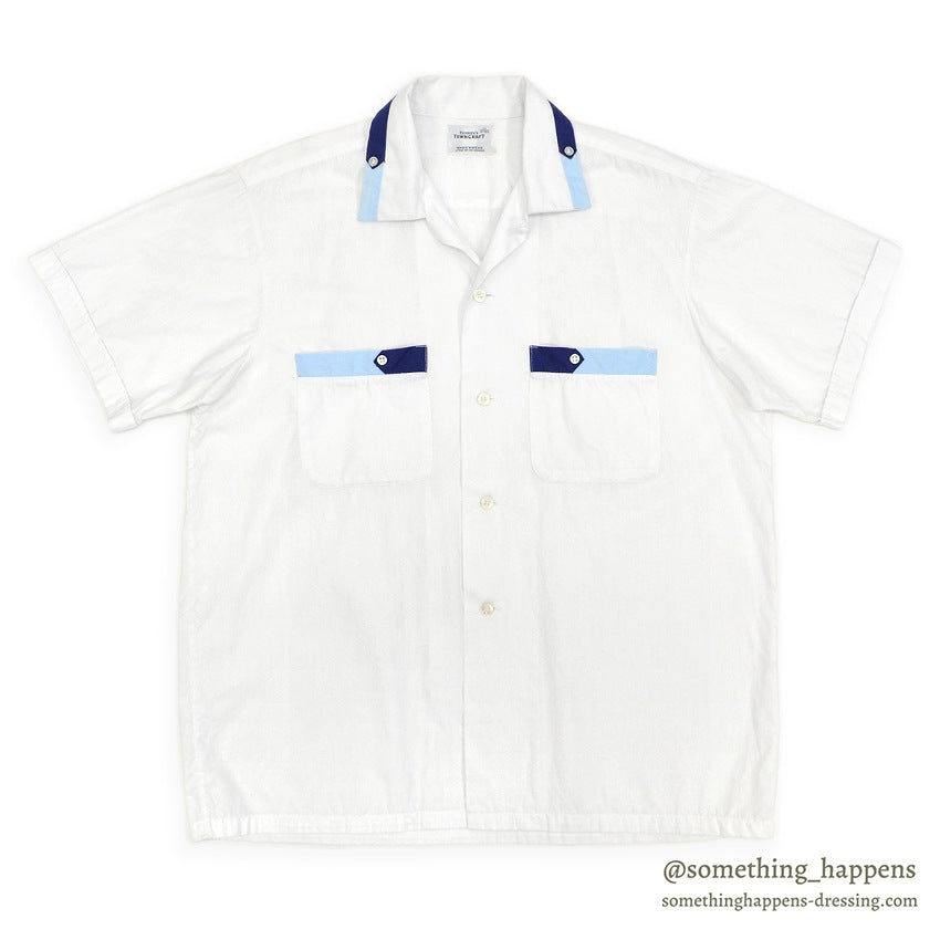 1960's TOWNCRAFT PENNEY'S ALL COTTON S/S SHIRT ... M
