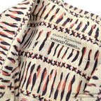 1950's GEOMETRIC PATTERN RAYON SHIRT...