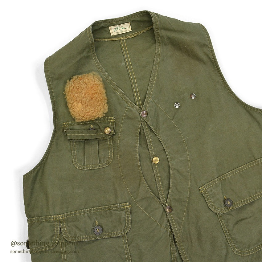 1960's LLBEAN FISHING VEST HALF MOON POCKET...