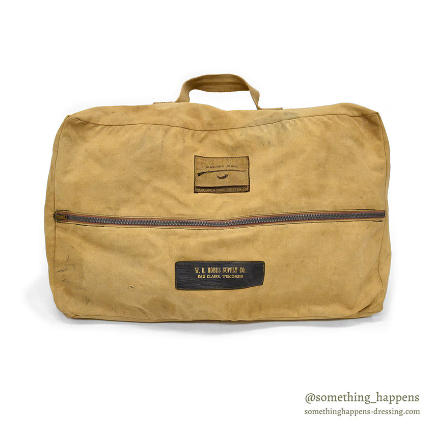 1940's~ CUMBERLAND MASLAND MADE CANVAS GAME BAG