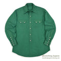 1950's UNUSUAL GREEN NYLON WESTERN SHIRT...
