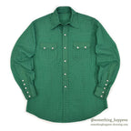 1950's UNUSUAL GREEN NYLON WESTERN SHIRT...