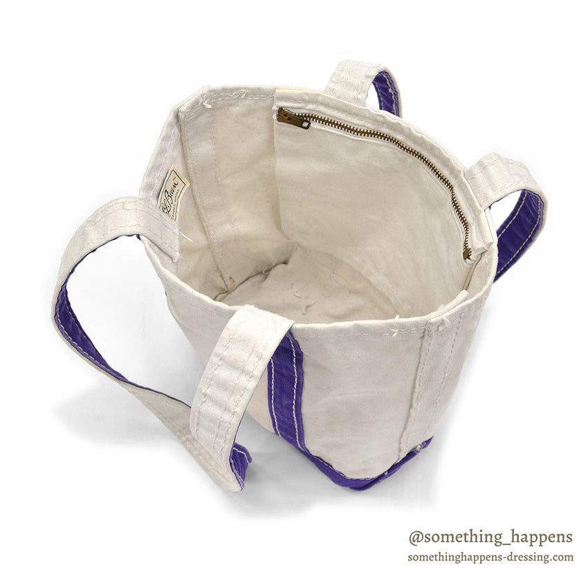 1970's LLBEAN BOAT AND TOTE PURPLE WITH ZIPPER POCKET / RARE... SMALL