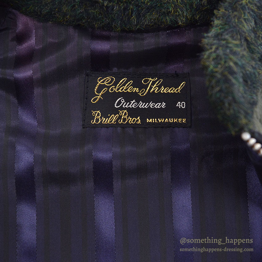 1960's GOLDEN THREAD BY BRILL BROS FAKE FUR JACKET... 40
