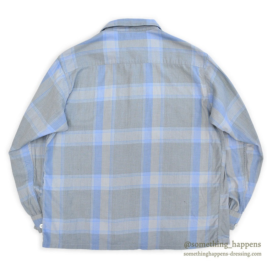 1950's SILVER WINGS RIFLE CLUB PLAID SHIRT... L