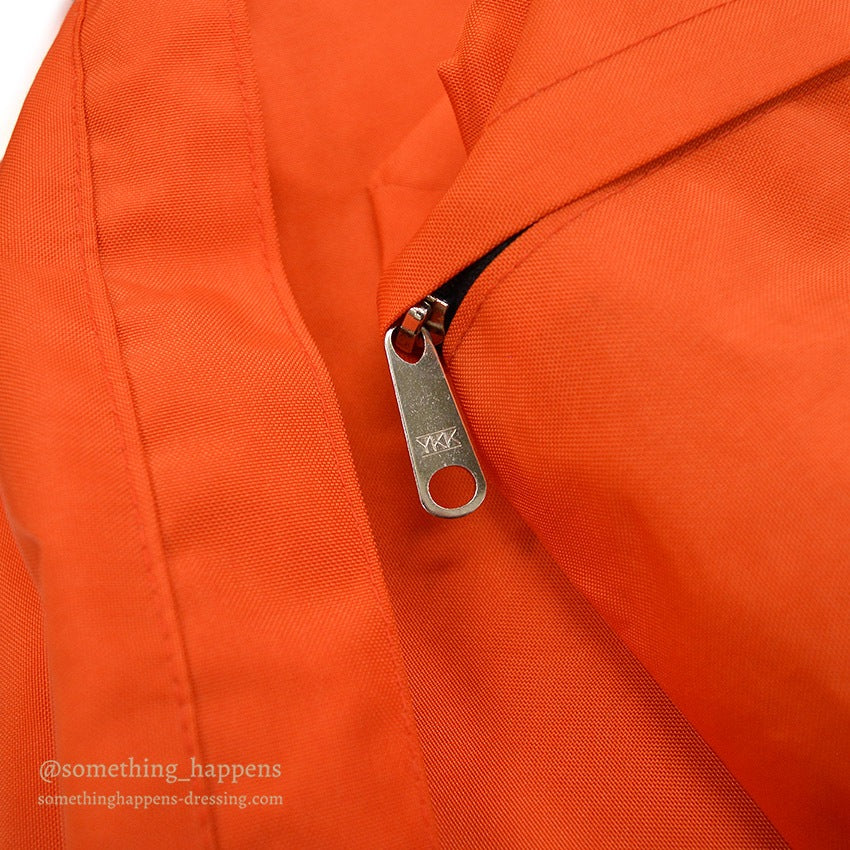 1970's EDDIE BAUER ORANGE NYLON/LEATHER RUCK SACK...