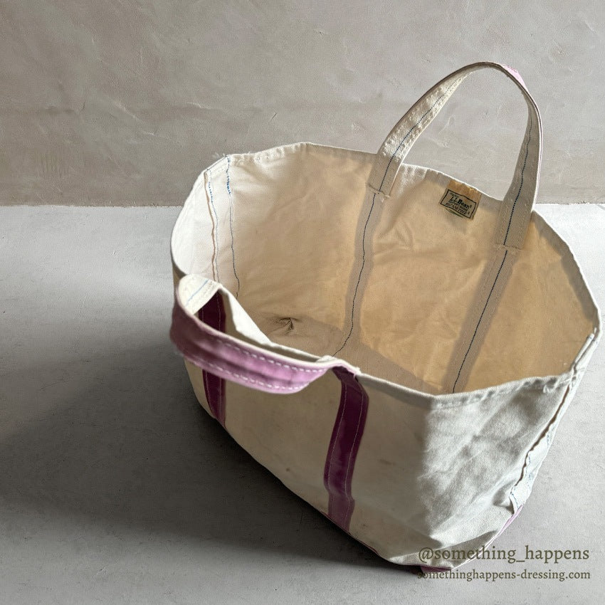 1980's LLBEAN BOAT AND TOTE / PINK... LARGE