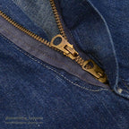 1940's UNKNOWN DENIM COVERALLS / DARK ...