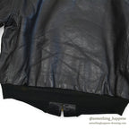 1950's HORSEHIDE ALL BLACK LEATHER SPORT JACKET / RARE DETAIL ...
