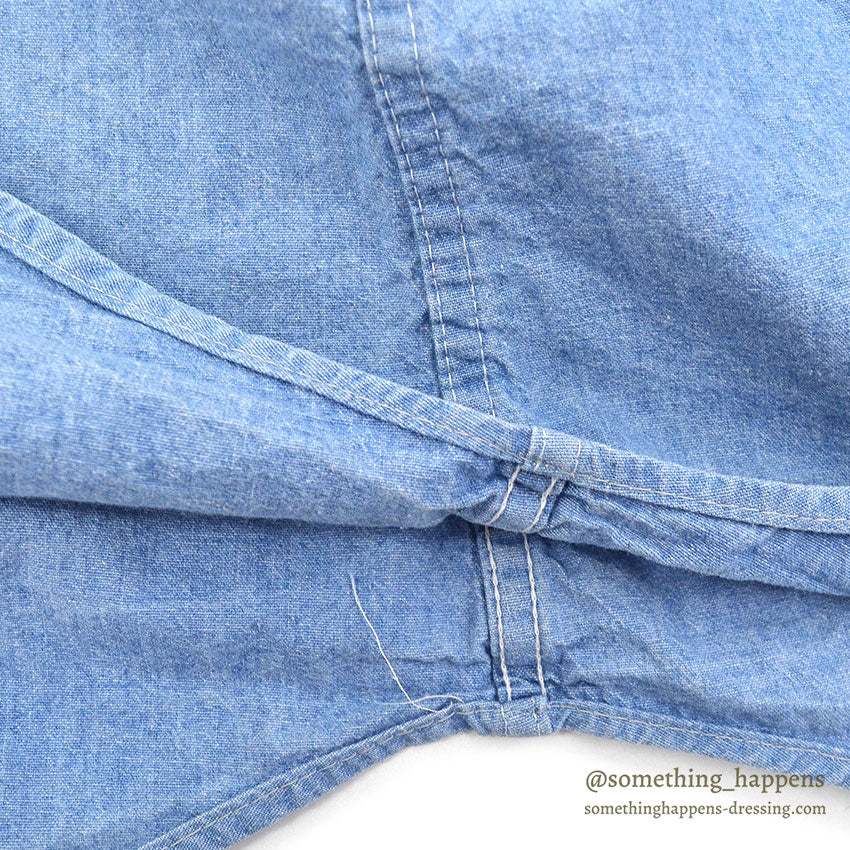 1980's FIVE BROTHER CHAMBRAY SHIRT...L