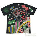1990's~ FRUIT OF THE LOOM CASINO ALL OVER PRINT T-SHIRT ... L