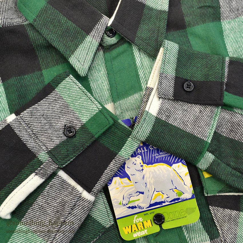 1970's~ DEADSTOCK FROST PROOF PAYMASTER FLANNEL SHIRT...M