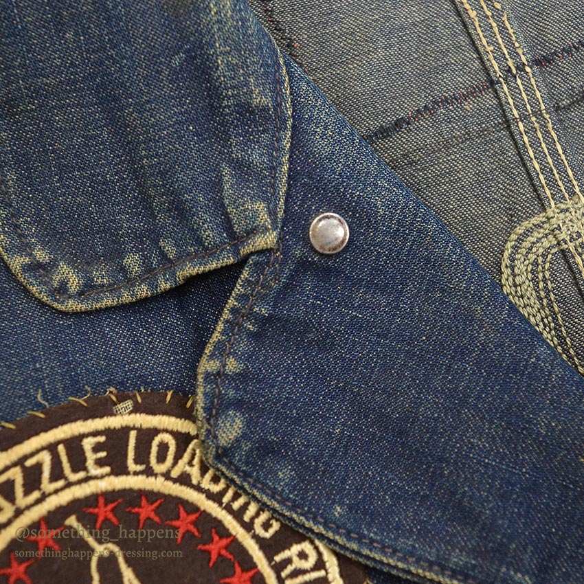 1950's LOTS OF PATCHES DENIM COVERALL...