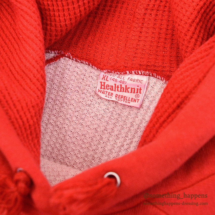 1960's HEALTHKNIT WAFFLE LINED SWEAT PARKA...XL