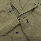 1940's U.S.ARMY WW2 M-43 HBT JACKET / UNUSUAL METAL BUTTON ... 38R