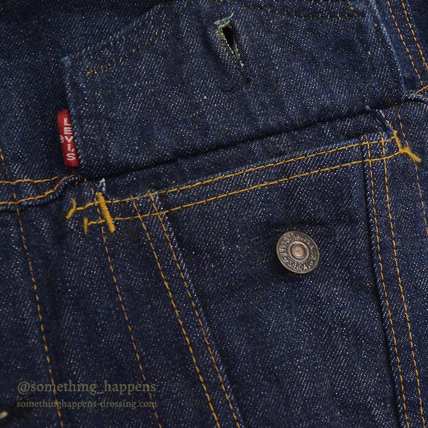 1960s LEVI'S 70505-0317 BIG E DENIM JACKET BLANKET / Transition Period ... 44