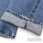 1960's LEVI'S 501 BIGE PATCHWORK / PERSONALIZED REPAIR ... W37/L29