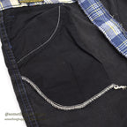 1960's INDIA MADRAS 5 POCKETS COTTON PANTS / TAPERED LEG ... W35/L29