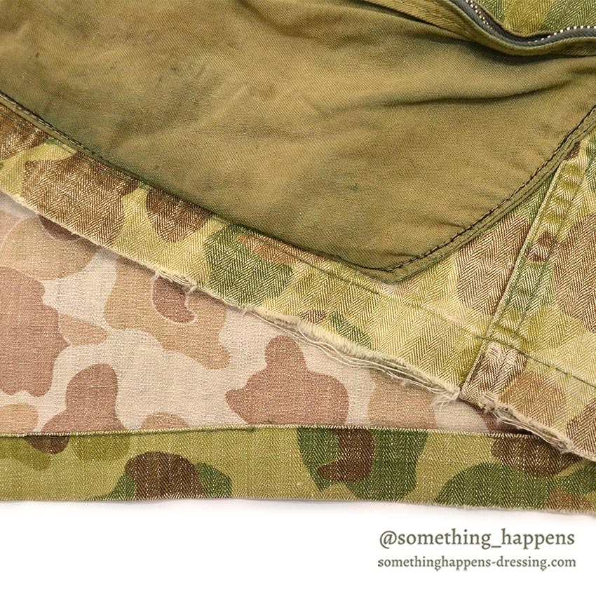 1940's USARMY WW2 FROG SKIN CAMO HBT JACKET / MODIFIED... 36R