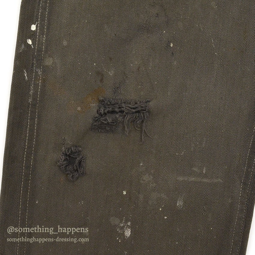 1940's CAN'T BUST'EM WW2 BLACK FRISCO PANTS / CROPPED ... W32