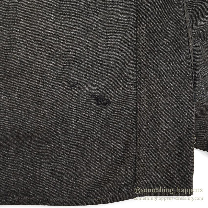 1930's MONTGOMERY WARD SALT AND PEPPER COVERALL / CHIN STRAP & SNAP BUTTON...