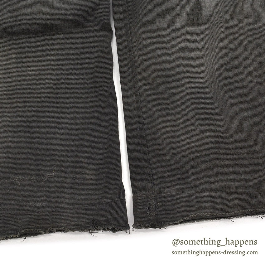 1930's BLACK FRISCO PANTS BACKLE BACK / HEAVY COTTON... W31/L29