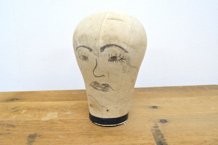 50's-60's VINTAGE Head Mannequin with Hand-Painted Magic Art
