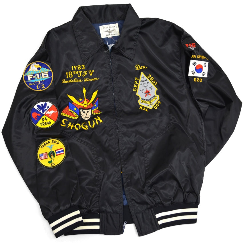 80's JAPAN Souvenir Jacket 'Shogun' Embroidery... LL