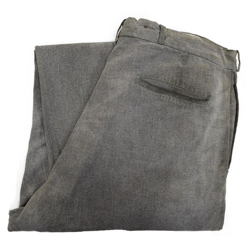 ~50's Salt and Pepper Black Chambray Work Pants... Actual Measurements: W34 x L28