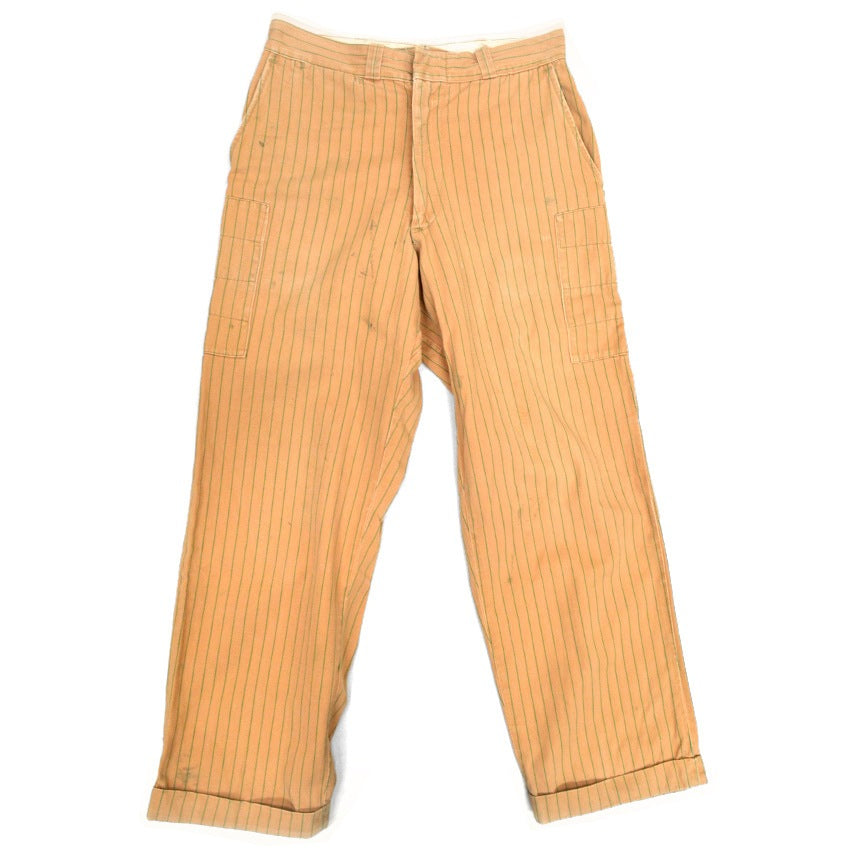 〜60's LANKFORDS コカコーラストライプ HBT ワークパンツ... 実寸W31×L30