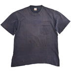 60's TOWNCRAFT Penneys Pocket T-shirt, Eggplant Navy Blue... L
