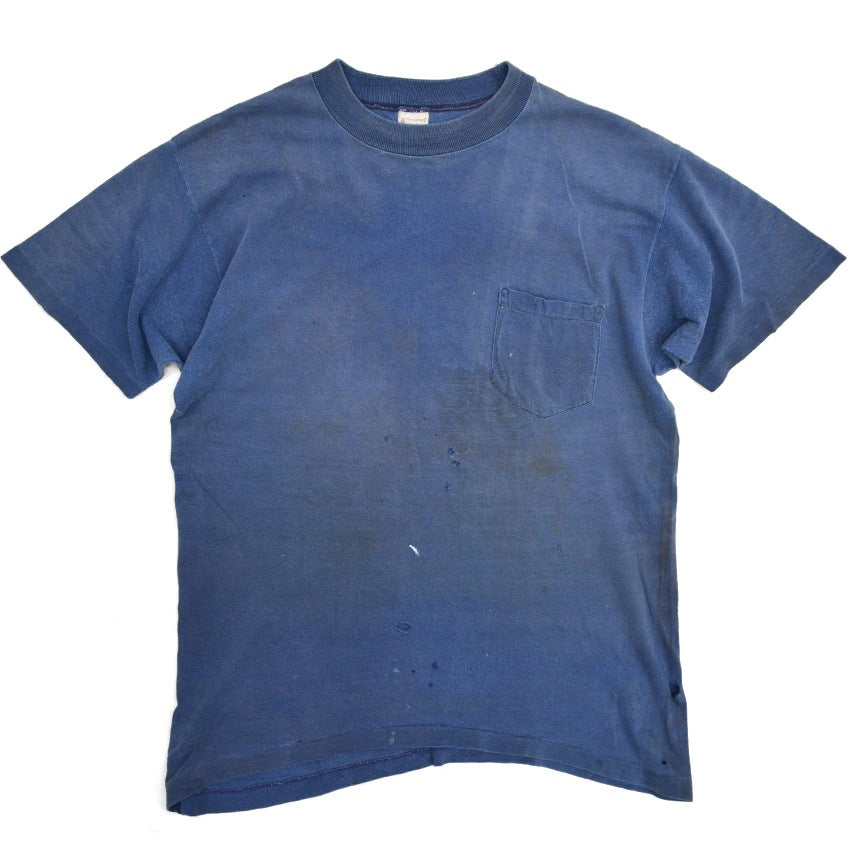 60's〜 TOWNCRAFT Penneys  ポケットＴシャツ 瑠璃紺 ... L