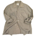 50's SUN FASHIONS sportswear シアサッカー ギンガムチェックシャツ 茶... M