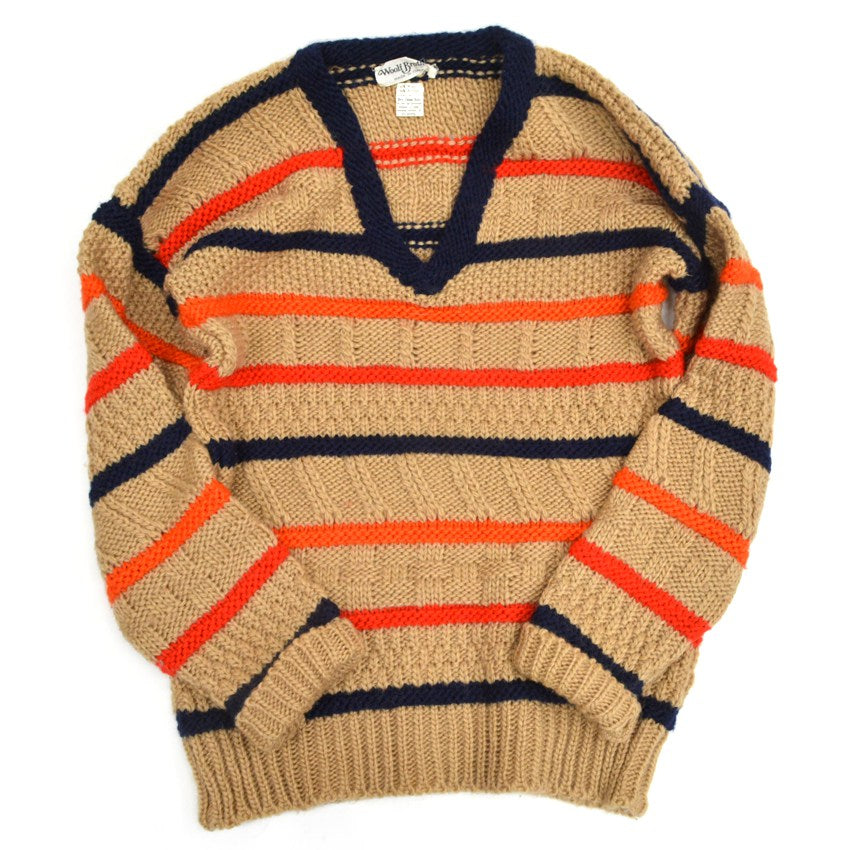 ~70's Woolf Brothers V-neck sweater, made in Italy... M