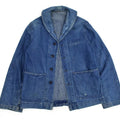 1940s US Navy Shawl Collar Denim Jacket with Stencil...