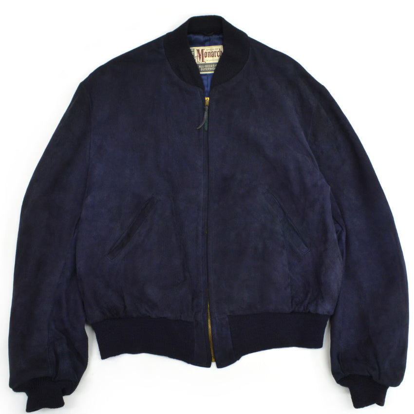 50's 'Monarch' Blue Nubuck Leather Jacket...