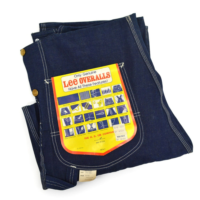 70's Lee Deadstock NOS Denim Overalls... W38