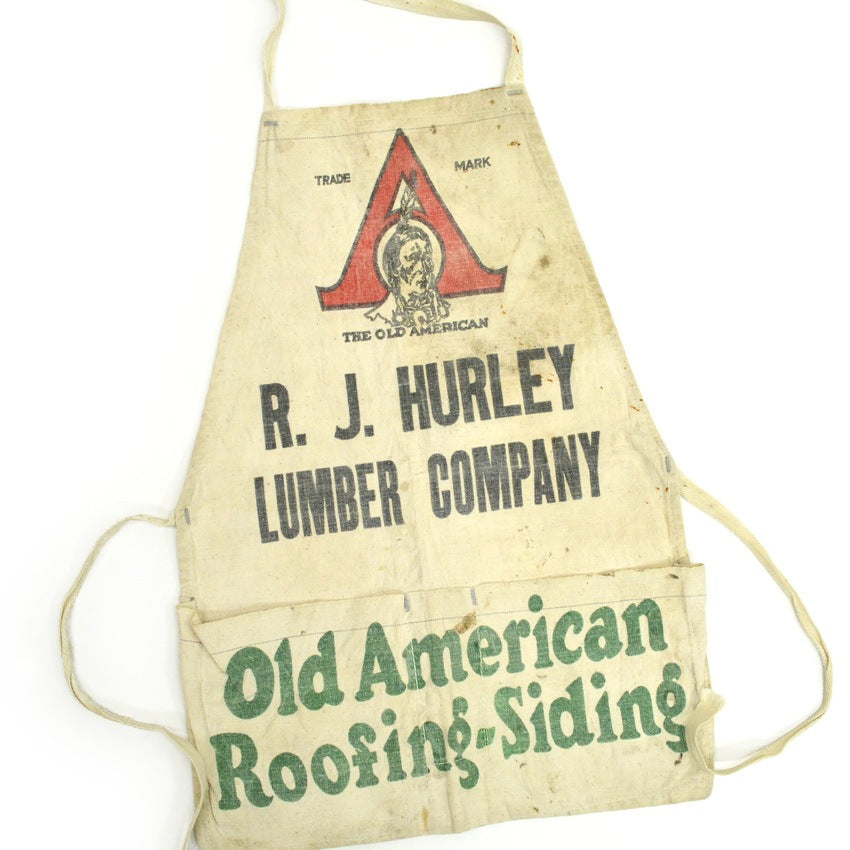 'THE OLD AMERICAN' Chief Indian Head Canvas Work Apron...