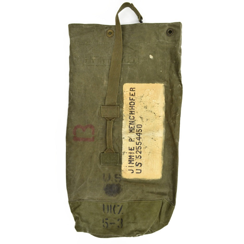 ~1950s US Army Duffle Bag Painted...