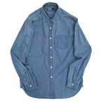 Polo by Ralph Lauren 'Indigo Calico' Chin Strap Gusseted Shirt... M