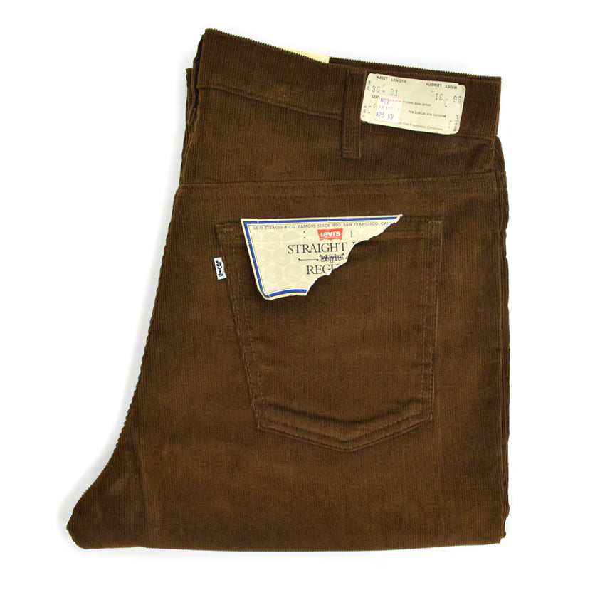 80's Deadstock Levi's 519 Corduroy Pants Brown ... W36×L31