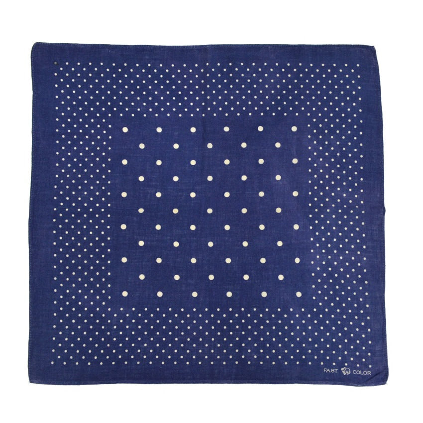 Vintage Dot Bandana, Navy...