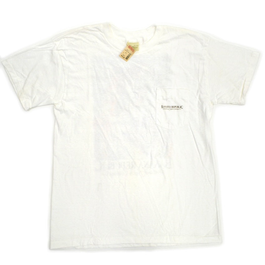 80's Deadstock BANANA REPUBLIC Old Banana Republic Animal Print Pocket T-Shirt... S