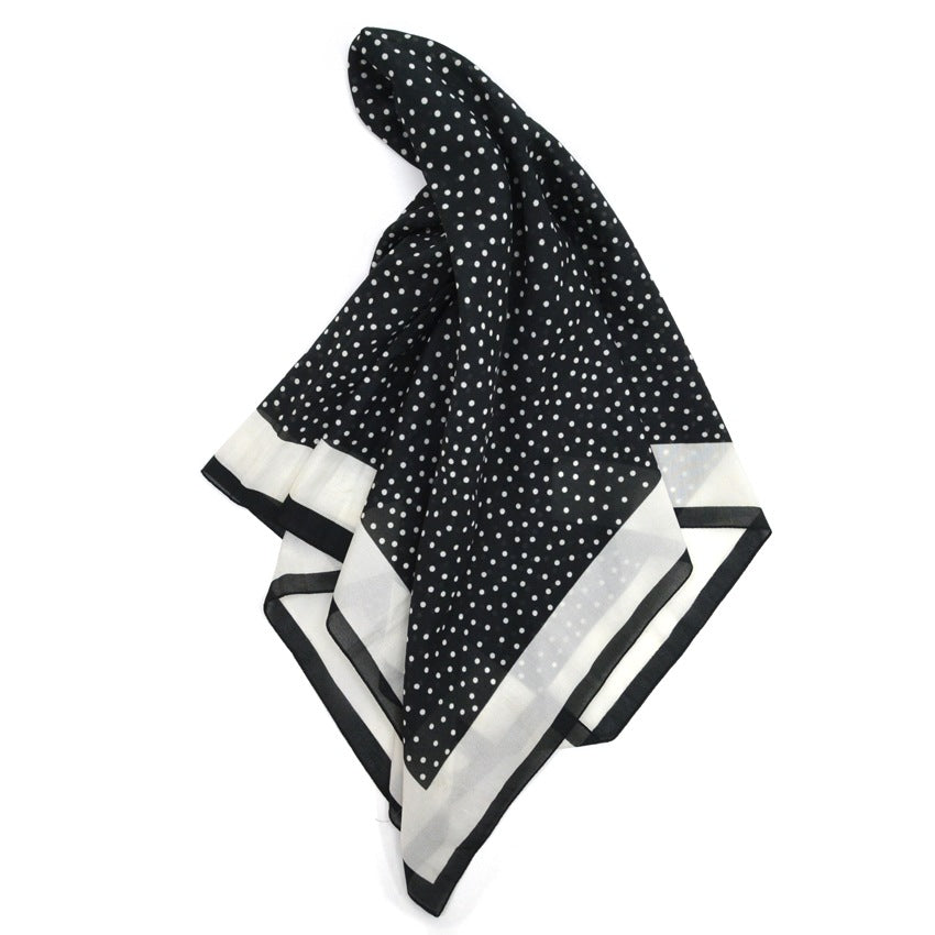 Old Polka Dots Black and White Scarf...