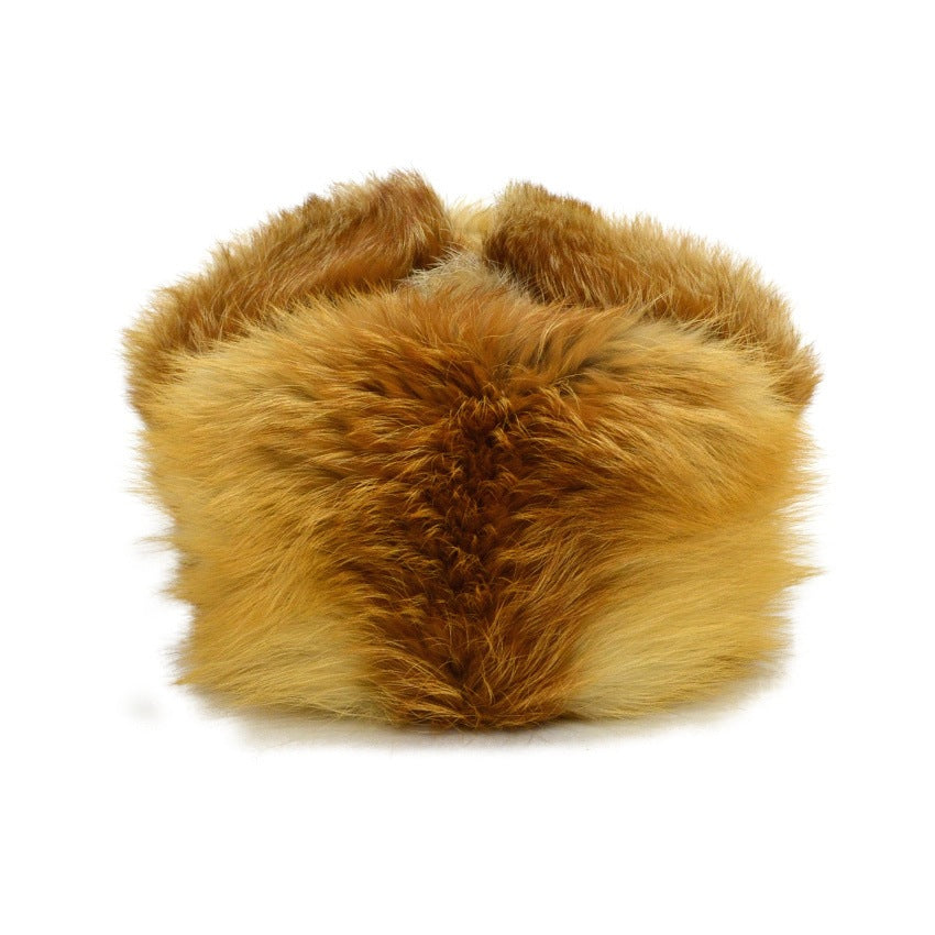 ~70's Gold Fur Hat ... 58cm