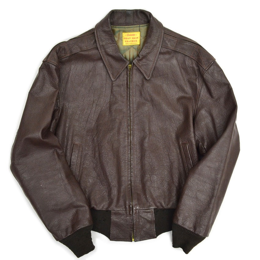 60's GOAT SKIN LEATHER TYPE A-2 JACKET ...