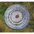 Old American Circle Braided Rug Handmade... Medium 78cm