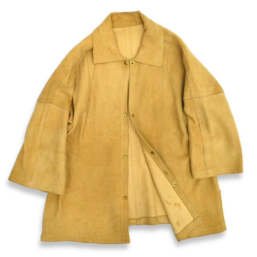 60s-style deerskin jacket with happi coat sleeves...