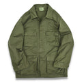 80's- FRONTLINE Civilian All-Cotton BDU Jacket OD ... MR