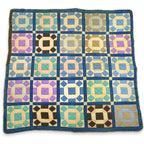 Circa ~1920's Handmade Calico Patchwork Quilt... 181cm×185cm
